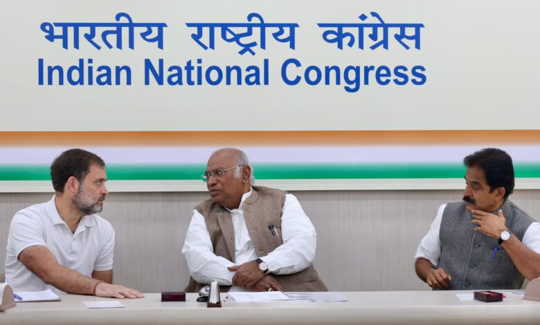 Congress Discusses 2024 Lok Sabha Poll Preparedness In Gujarat Mallikarjun Kharge says will move ahead with positive agenda