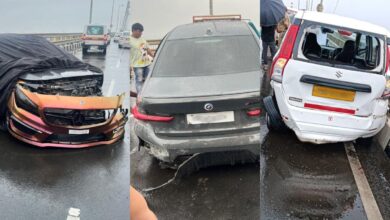 Mercedes And BMW, Allegedly Racing On Mumbai Sea Link, Crash Into Wagon R