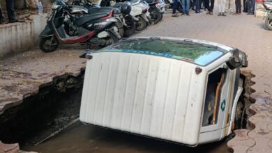 Tanker Swallowed By Road That Caved Within Seconds In Pune