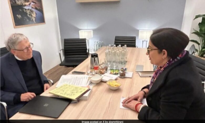 Smriti Irani's "Impactful Meeting" With Bill Gates At Davos