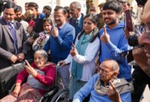 Arvind Kejriwal Goes To Vote With Family, Parents In Wheelchairs