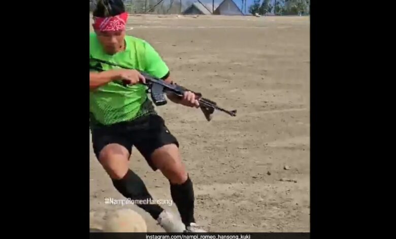 Men Carrying Assault Rifles 'Play' Football In Manipur. Video Viral